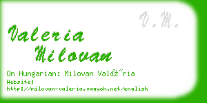 valeria milovan business card